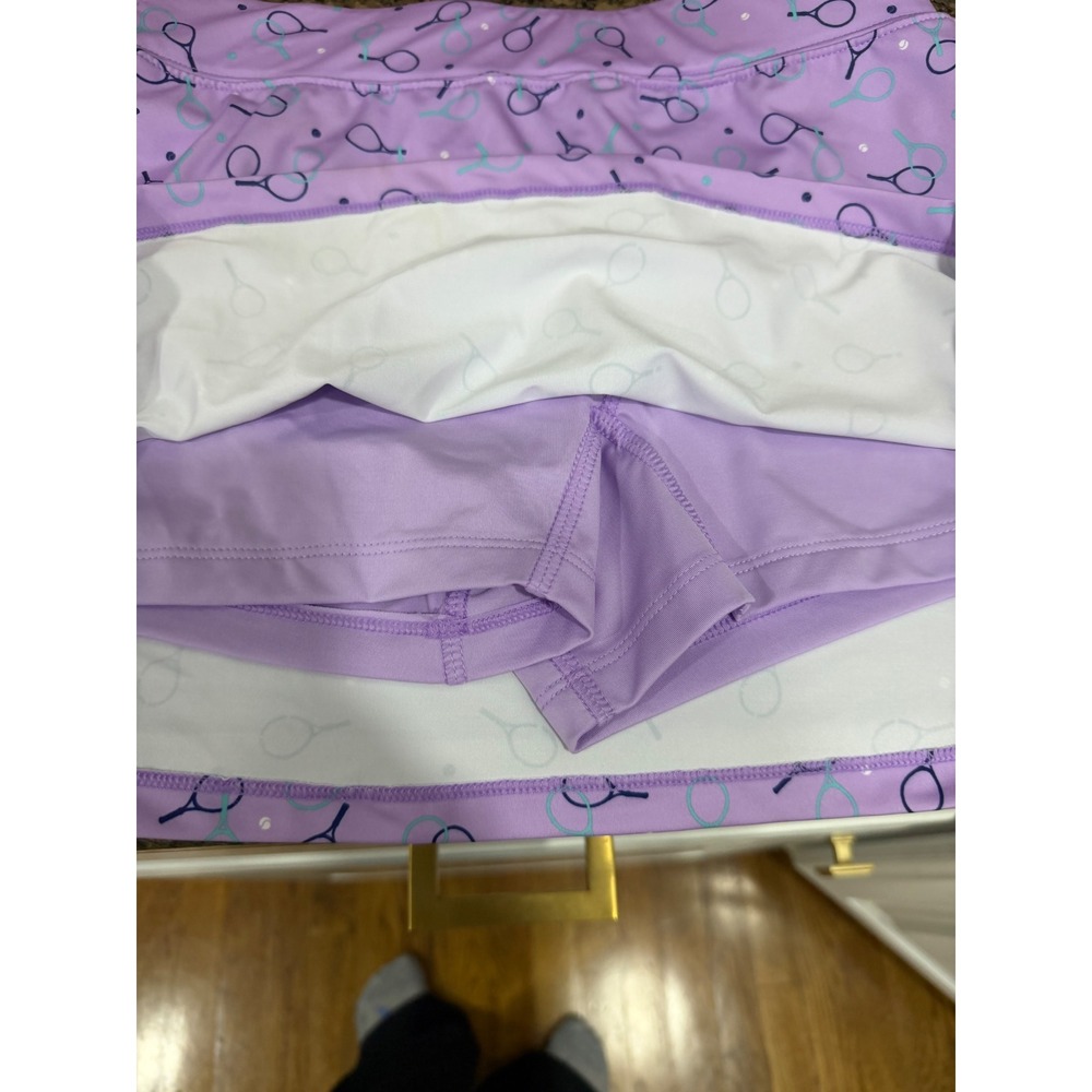 Prince‎ Girls Purple Tennis Racket Print Athletic Skort Size L 14 - Picture 4 of 7